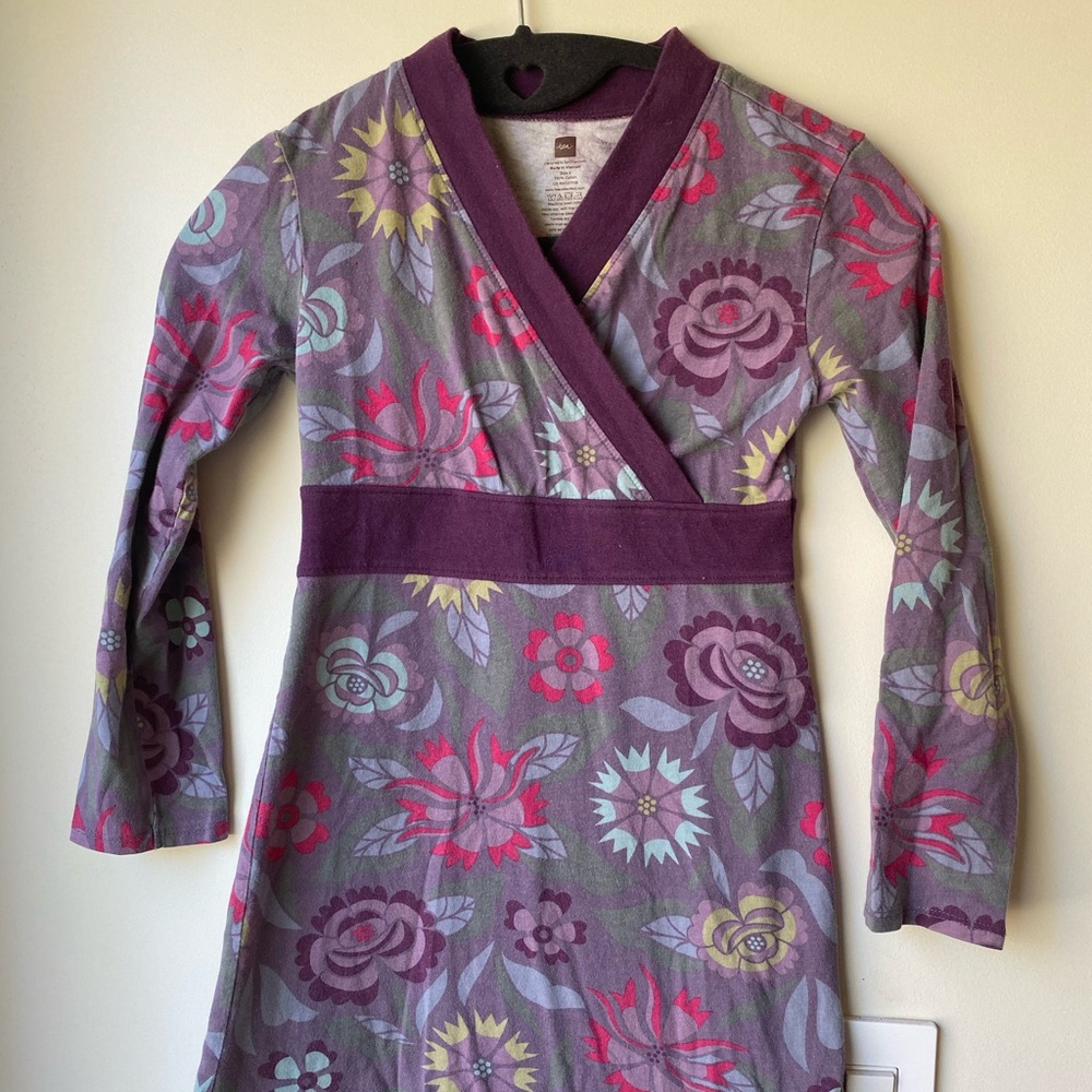 Tea Collection | Flower Print Long Sleeve Dress